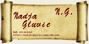 Nadja Gluvić vizit kartica